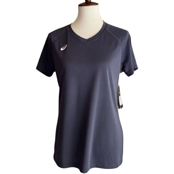 Asics Womens Circuit 8 Short Sleeve Athletic Jersey Shirt Top - Picture 2 of 15